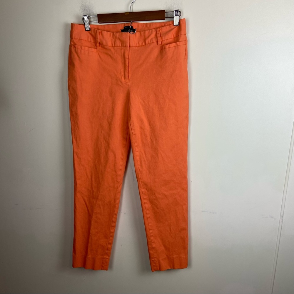 Talbots Slim Cropped Pants in Vibrant Orange